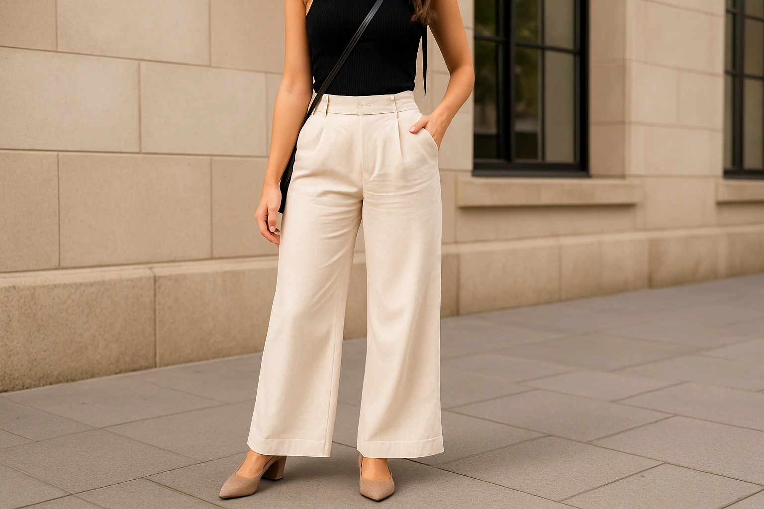 what shoes to wear with wide leg pants | The Outfit List what shoes to wear with wide leg pants